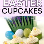 Kids are decorating Easter cupcakes with easy and yummy decorations from KiddyCharts.com.