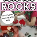 In this image, children are having fun with home learning activities related to science.