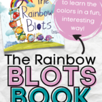This image is promoting a book that helps children learn the colors of the rainbow in an engaging and fun way.