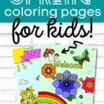 In this image, children are encouraged to color pages to welcome the arrival of spring.