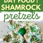 People are celebrating St. Patrick's Day by making and eating shamrock-shaped pretzels.