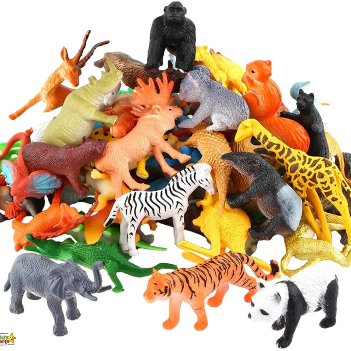 A cartoon animal figure is being drawn and illustrated in a colorful toy art chart.