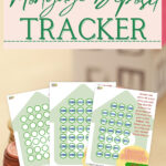 This image is showing a tracker for a mortgage deposit, with each circle representing a certain amount of money that needs to be saved in order to reach the goal of a home deposit.