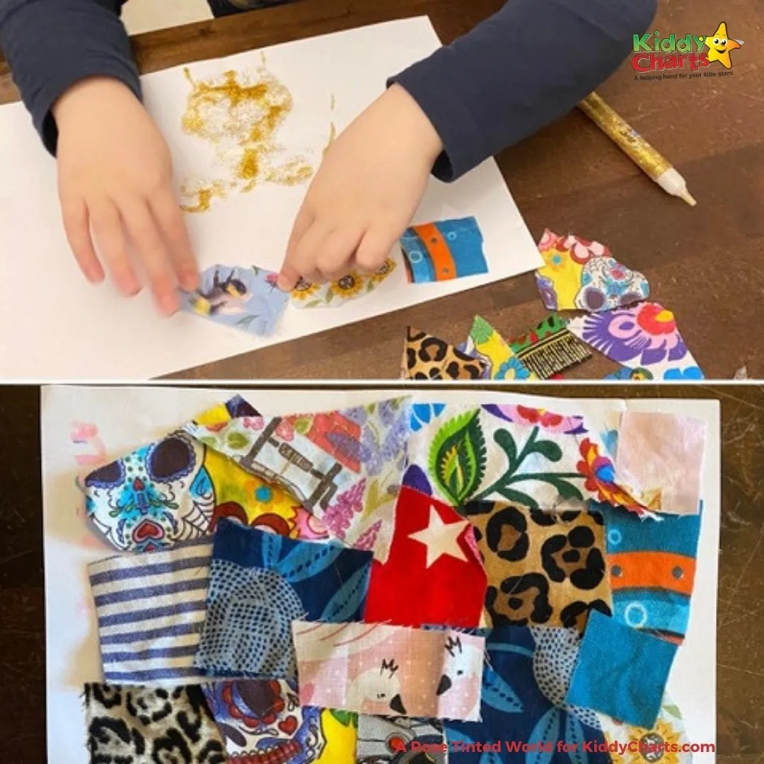 Upcycling clothes with children for art projects