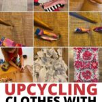 In this image, children are upcycling clothes with Kida from Arosetintedworld for Kiddycharts.