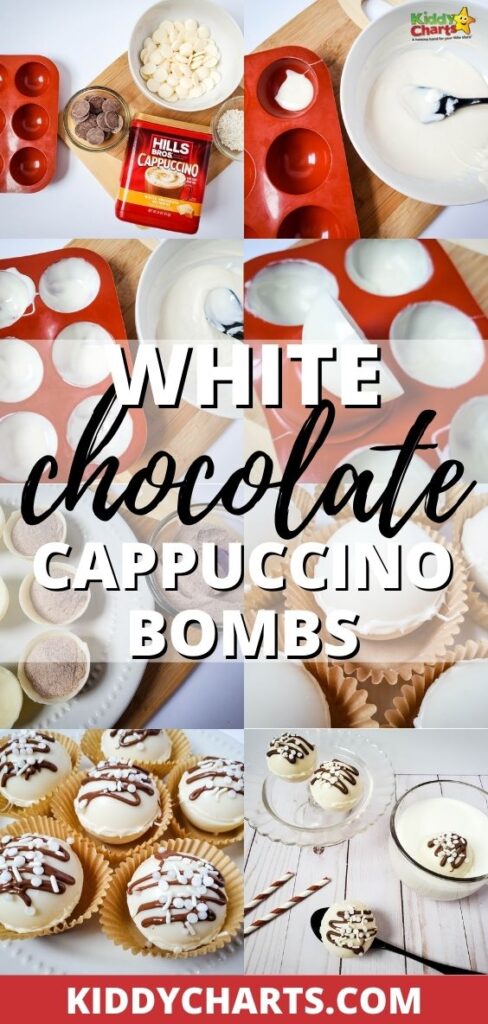 White chocolate cappuccino bombs