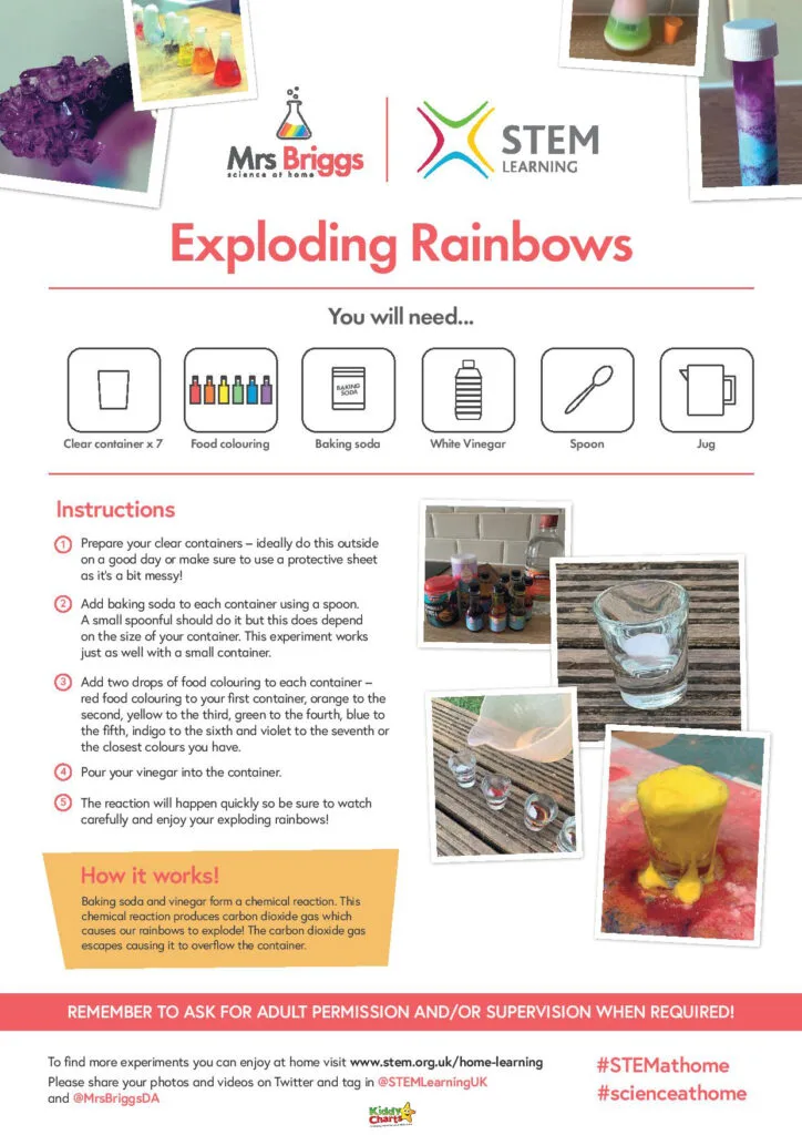 Exploding rainbow craft idea