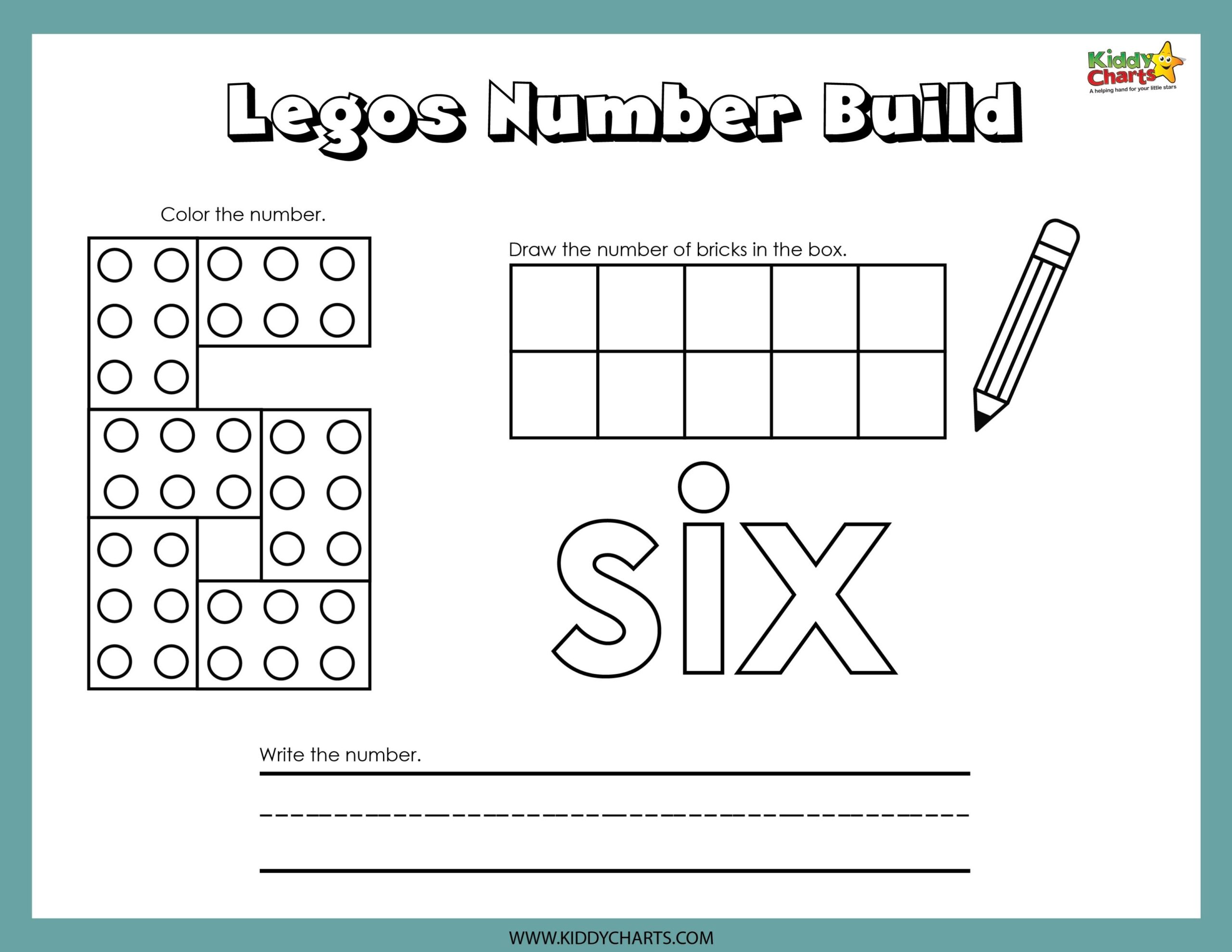 Lego Numbers Building Activity six