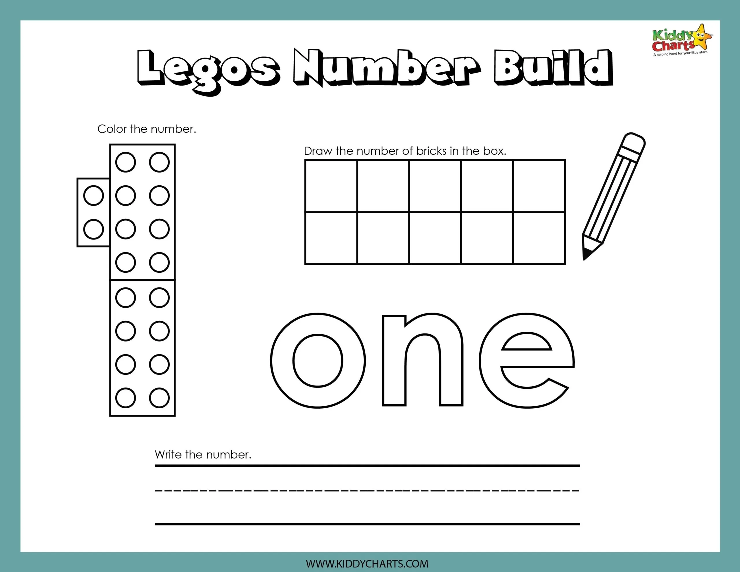 Lego numbers building activity