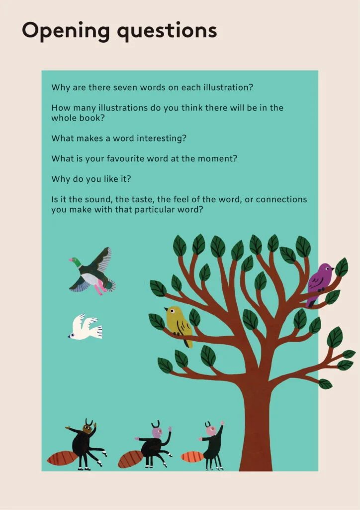 Little Wordsmith literacy worksheets opening questions