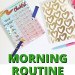 This image is a checklist of tasks for a morning routine for a child.