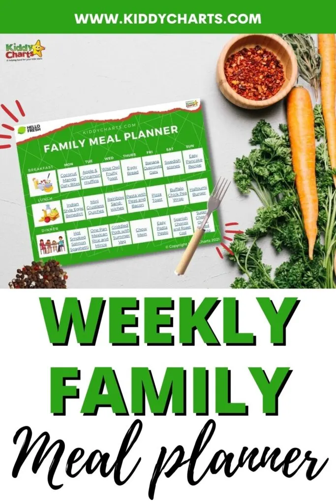 Weekly family meal planner
