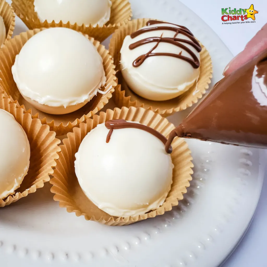 White chocolate cappuccino bombs from Kiddy Charts
