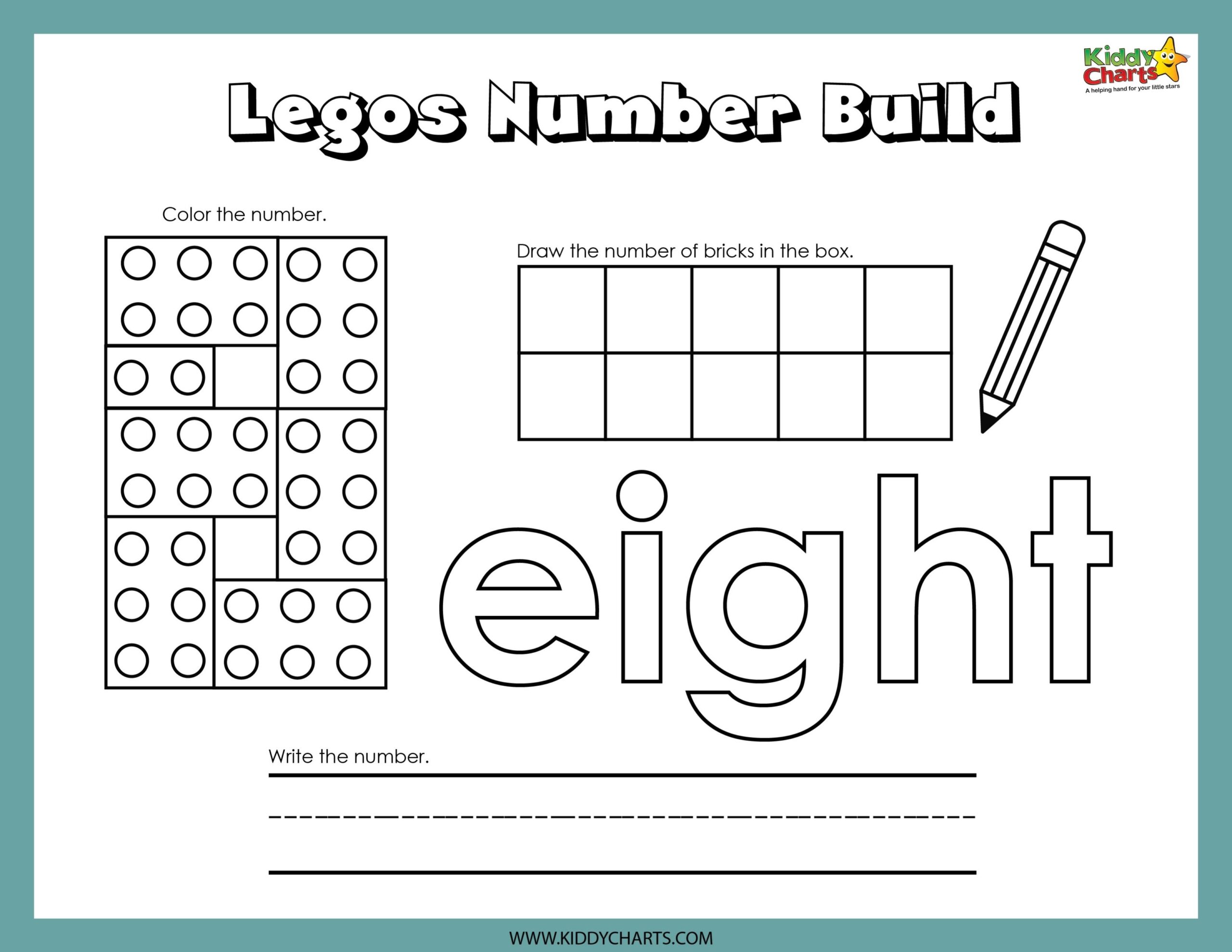 Lego Numbers Building Activity eight