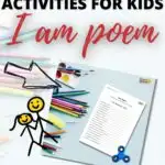 This image is showing a self-awareness activity for kids, which involves writing a poem about themselves.