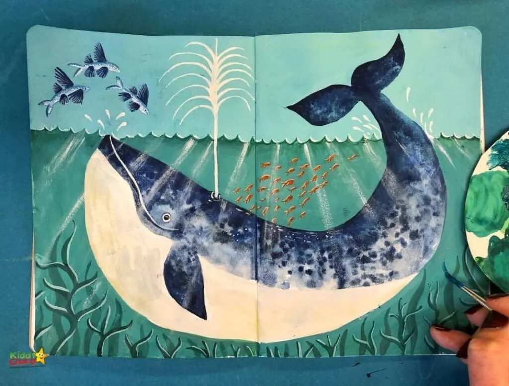 Paint a whale picture with your kids