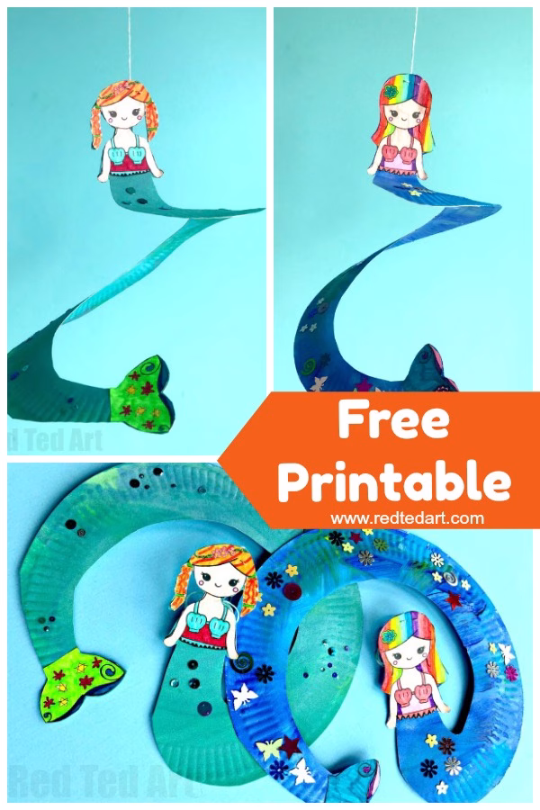 A cartoon Ted Art is smiling brightly from the Red Ted Art Free Printable website.