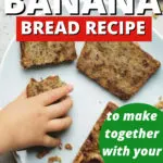 An allergy-friendly BANANA BREAD RECIPE to make together with your kids! KIDDYCHARTS.COM.