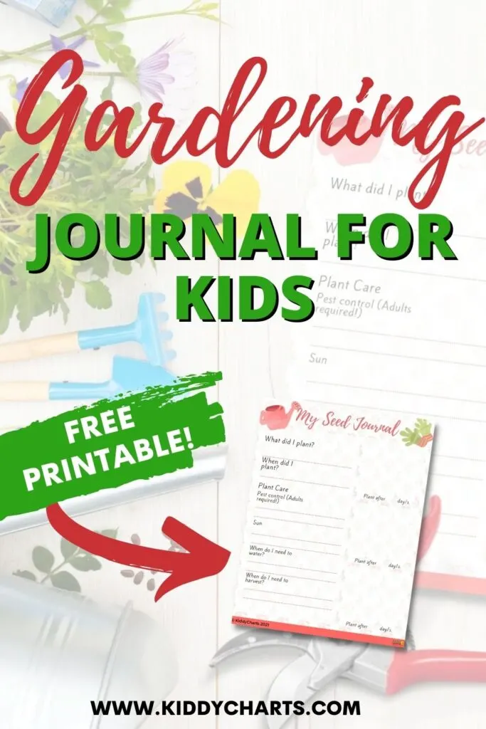 Gardening journal for kids: My seed journal