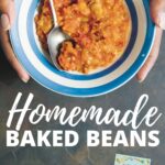 In this image, a website is providing a recipe for homemade baked beans as part of their weaning sense program.