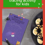 Kids are helping a friendly spider complete its web by tracing the lines on a kiddycharts.com activity sheet.
