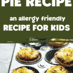 This image is a recipe for Shepherd's Pie that is designed to be allergy friendly for kids.