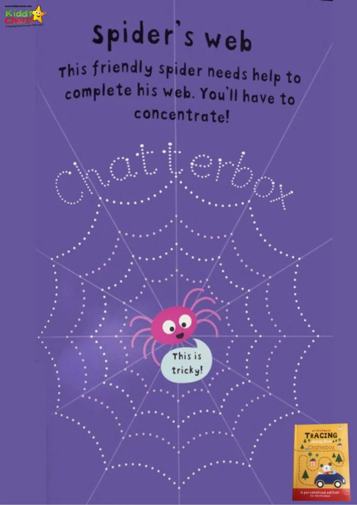 Personalised books chatterbox spider web