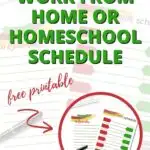 This image is a printable schedule from KiddyCharts.com to help people work from home or homeschool in 2021.