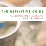 The image is providing guidance on how to choose the right baby formula for a child.