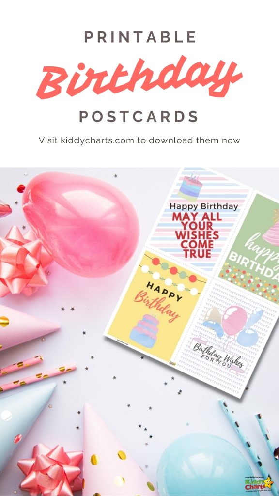 Printable birthday postcards for you: 4 designs (Time to Pee printable)