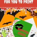 People are printing Halloween-themed stickers featuring monster kisses and "Boo" to decorate with.