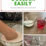 In this image, a website is being promoted which provides instructions on how to make Oobleck easily.