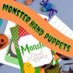 Children are creating monster hand puppets with the help of kiddycharts.com.