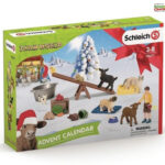 This image is warning about a choking hazard associated with a Schleich Farm World Advent Calendar.