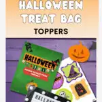 This image is showing Halloween treat bag toppers that can be used to decorate goodie baskets or food items.