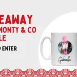 This image is promoting a giveaway for a £150 Monty & Co Bundle, and encourages people to visit the websites of Kiddy Charts and Monty & Co to enter.