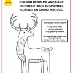 The image is showing instructions for making reindeer food to help Santa and their reindeer find the house on Christmas Eve.