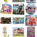 In this image, a variety of toys and games are being advertised for sale, with the intention of appealing to a wide range of children.