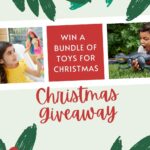 A group of people are participating in a Christmas giveaway to win a bundle of toys.