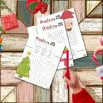This image is a Christmas-themed word search game with a variety of words related to the holiday season.