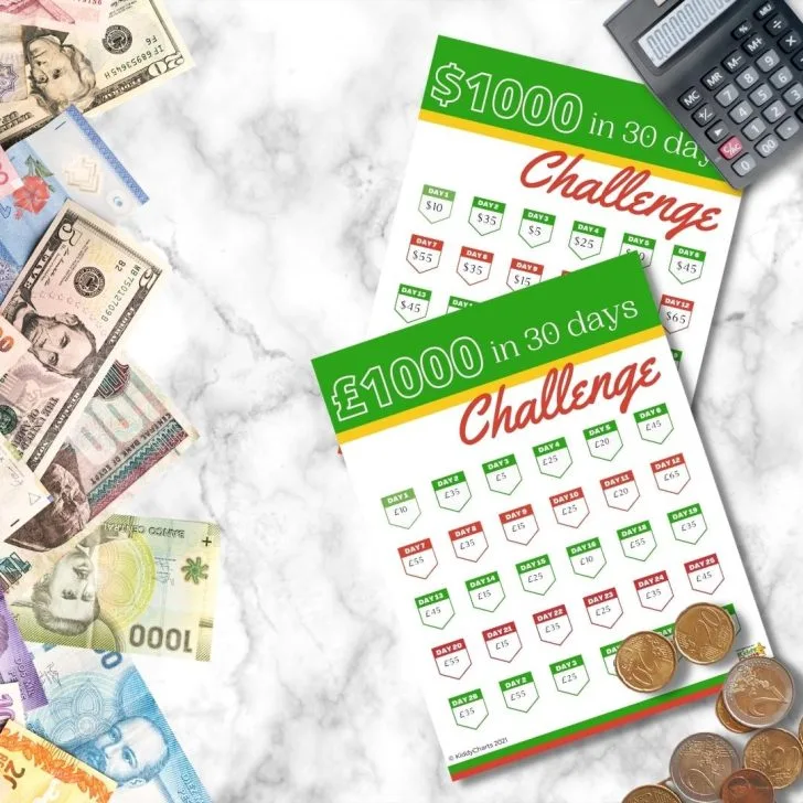 This image is showing the different exchange rates between different currencies and the amount of money that can be exchanged in 30 days.
