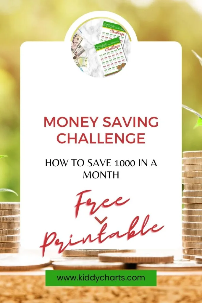 Buy Monthly Savings Challenge Printable, Monthly Budget Printable