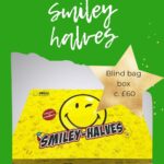A Kiddy Charts giveaway is taking place, where participants can win a blind bag box with Smiley halves worth £60.
