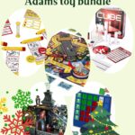 This image is promoting a competition to win a £235 John Adams toy bundle by entering Kiddy Charts Advent Charts Lottery.