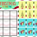 The image shows a Christmas-themed Tic-Tac-Toe game created by KiddyCharts in 2021.
