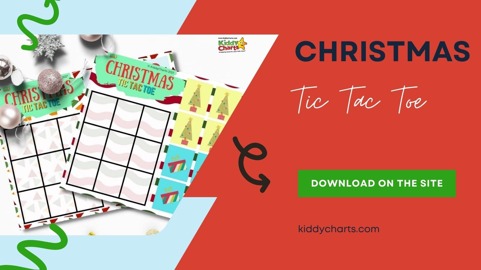 Free Printable Christmas Tic Tac Toe Game