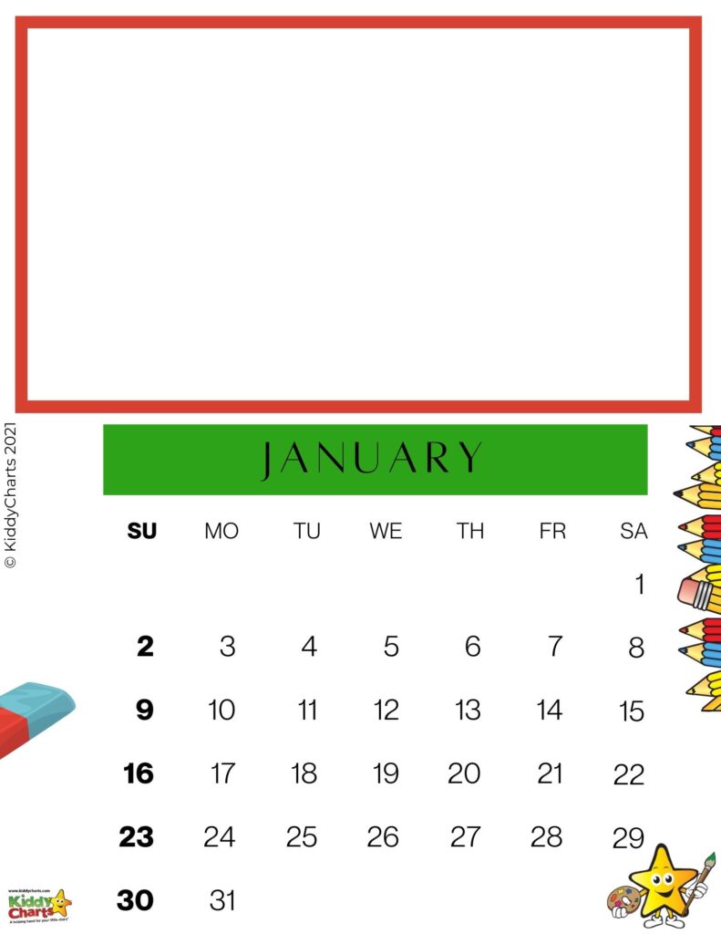 A calendar for January 2021 is being displayed.