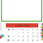 The image is displaying a calendar for the month of February 2021.