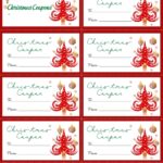 This image is showing a set of Christmas coupons that can be used to exchange gifts.