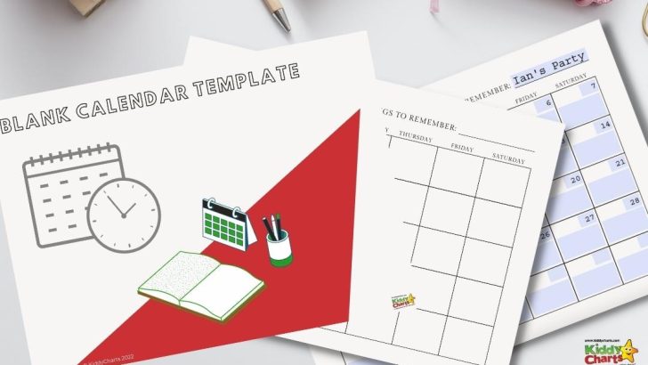 This image is a blank calendar template with reminders of an event on Saturday 14th and Saturday 21st.